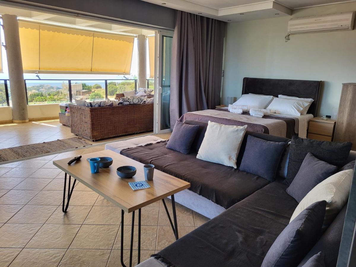 "Stergiou Luxury Apartment 2Nd Floor" Με Κοινη Πισινα Saronida Kültér fotó