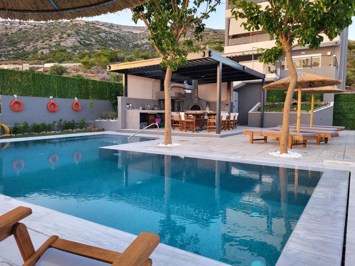 "Stergiou Luxury Apartment 2Nd Floor" Με Κοινη Πισινα Saronida Kültér fotó